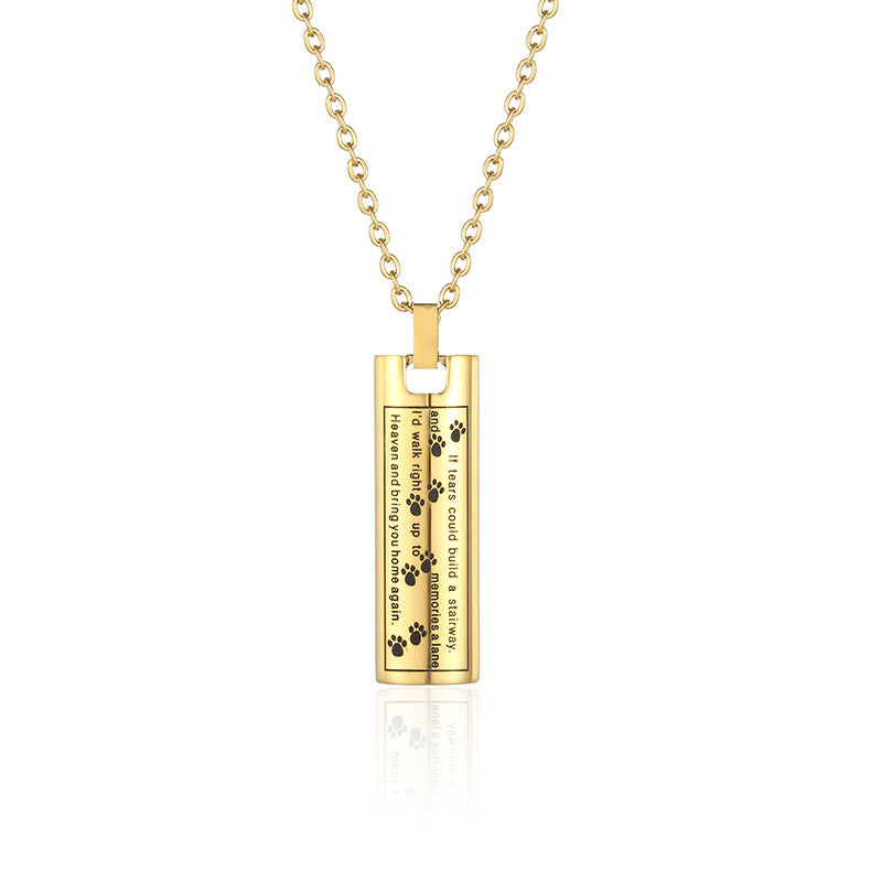 Cremation Urn Necklace Pet Memorial Urn Necklace for Ashes-A049