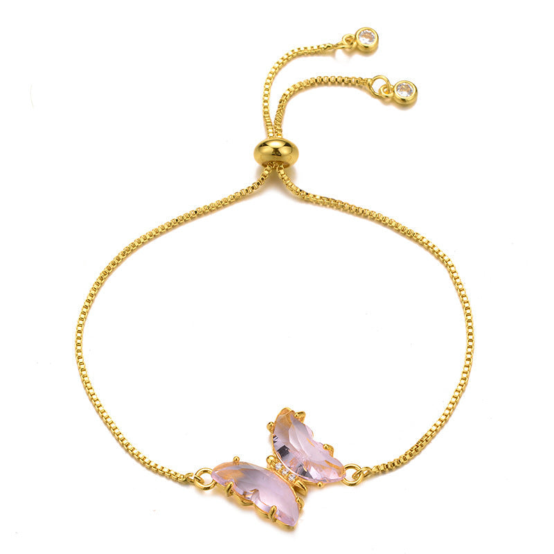 Butterfly Bracelet with Imitated Crystal Fashion Jewelry-B002