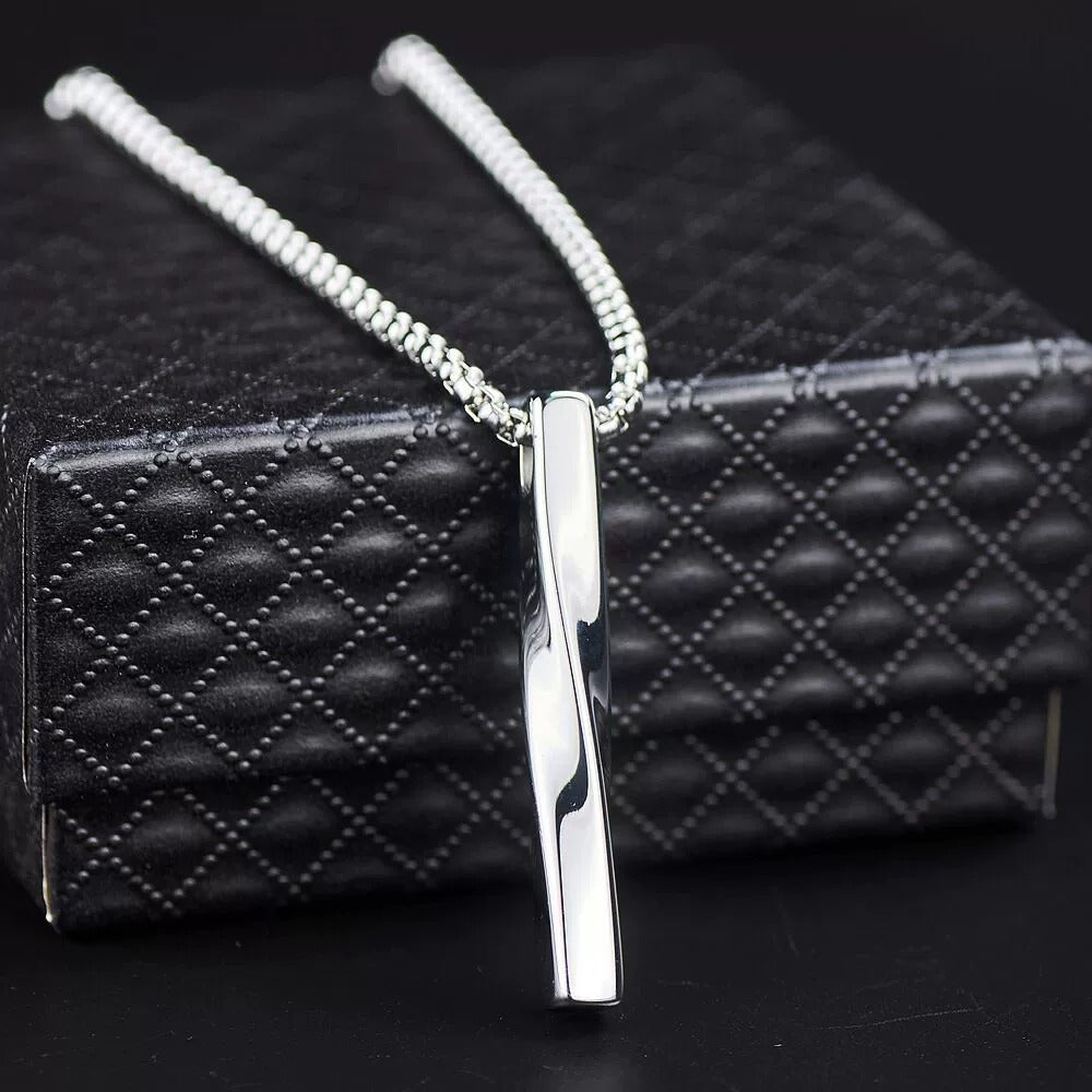 Twisted Pendant Cremation Urn Necklace for Ashes-A025