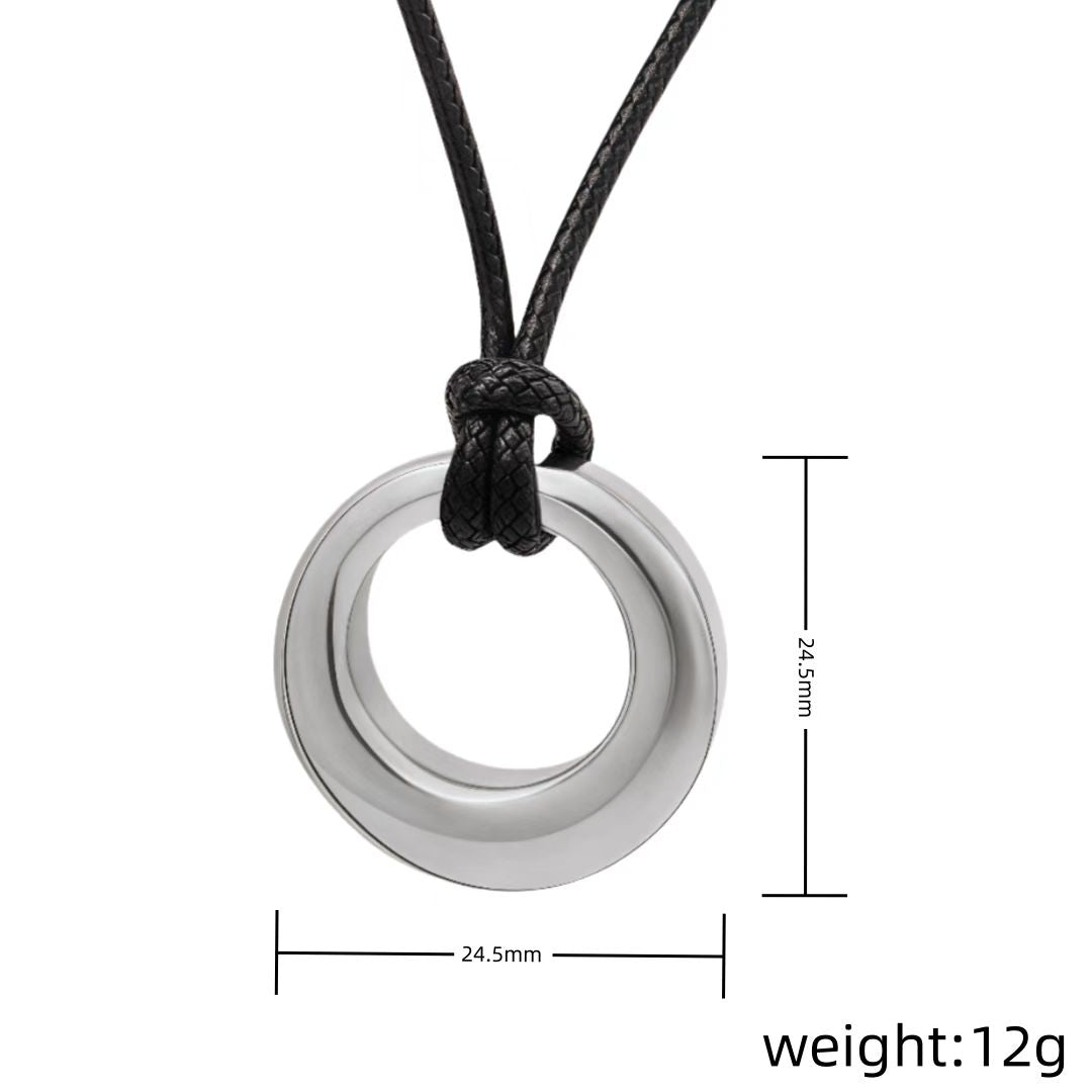 Cremation Urn Necklace Circle Pendant for Ashes-A017