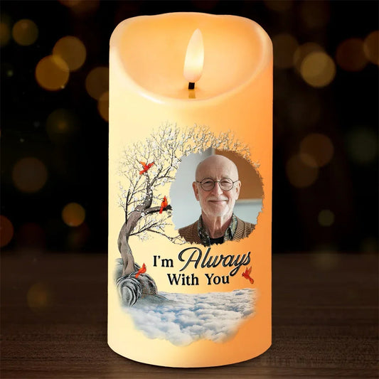 Personalized Custom Photo Memorial LED Candle Always With You - C801