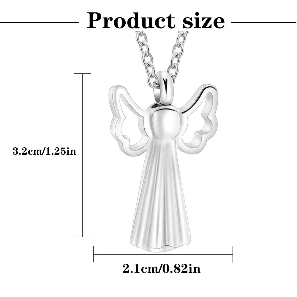 Cremation Urn Necklace Angel Pendant for Ashes-A042