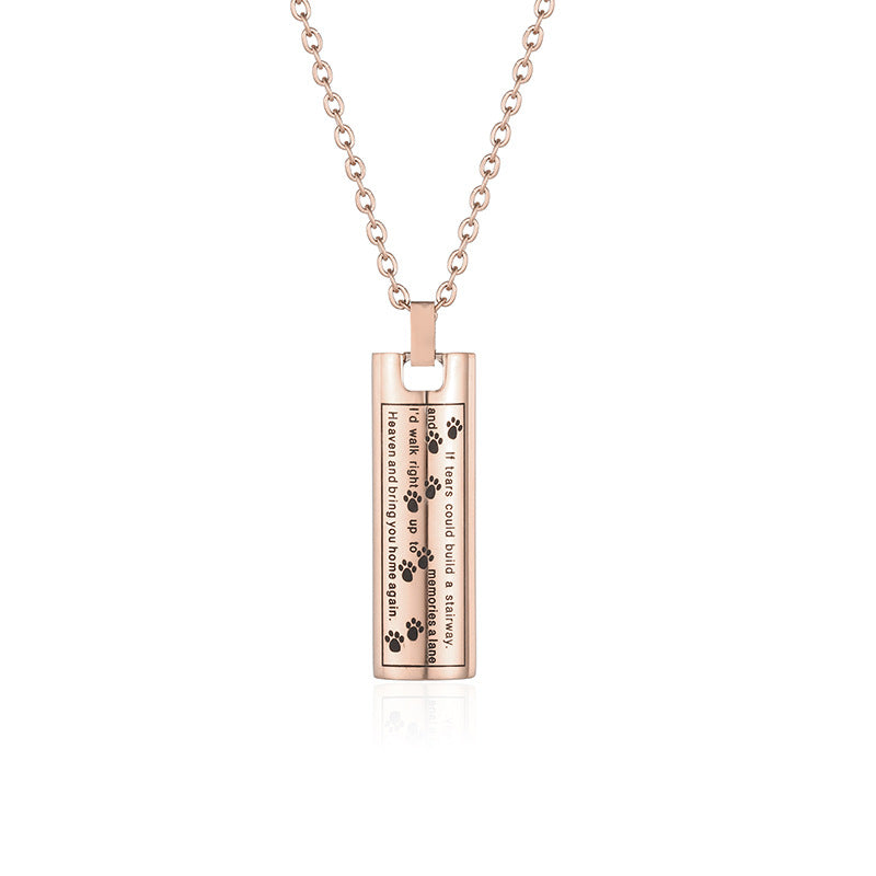 Cremation Urn Necklace Pet Memorial Urn Necklace for Ashes-A049