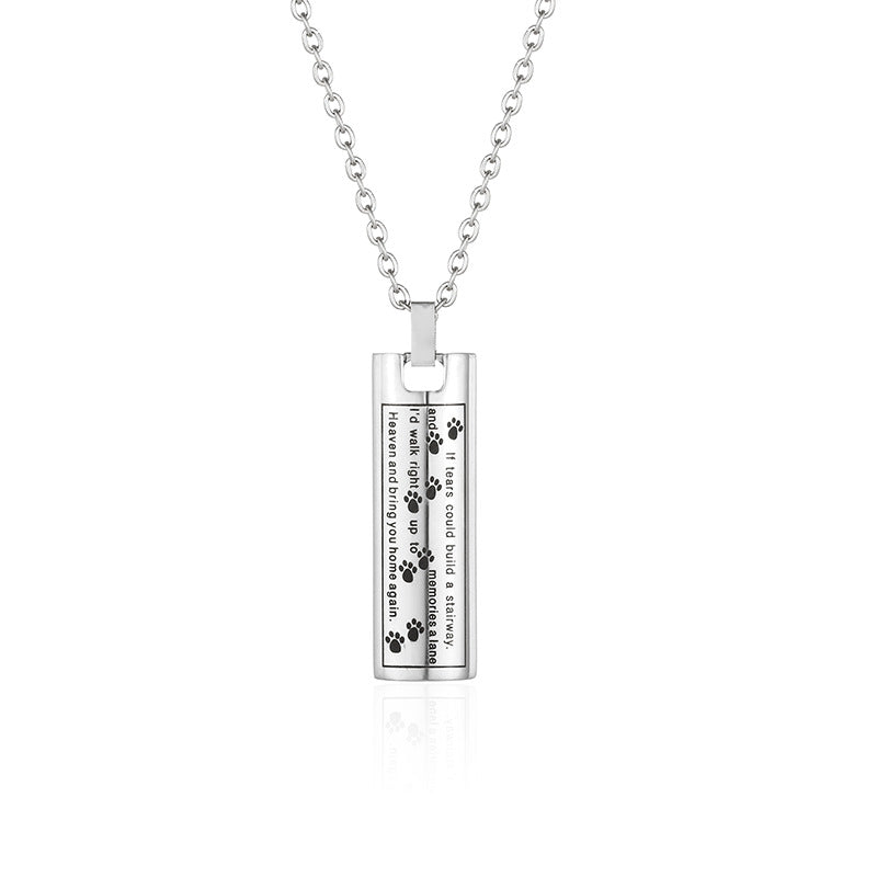 Cremation Urn Necklace Pet Memorial Urn Necklace for Ashes-A049