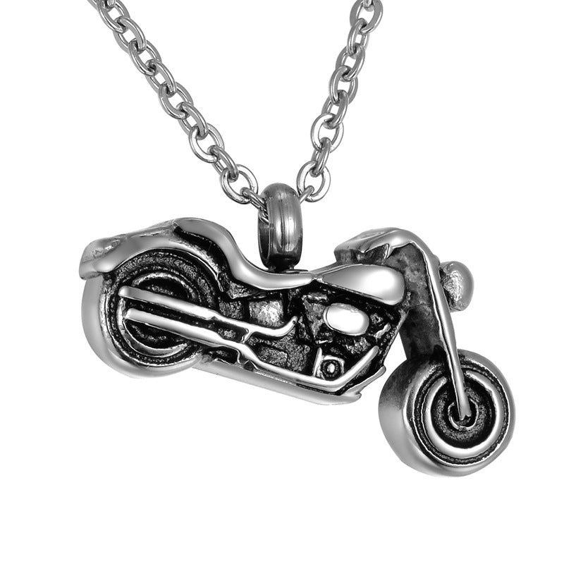 Cremation Urn Necklace Motorcycle Pendant for Ashes-A016