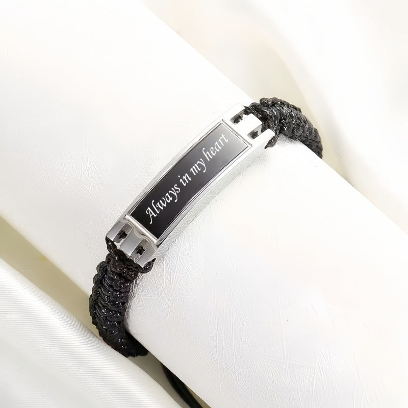 Cremation Urn Bracelet "Always in my heart" Memorial Jewelry-A033