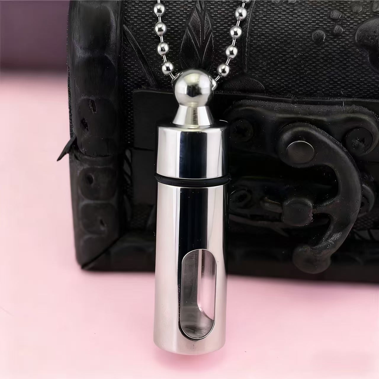 Cremation Urn Necklace Metal Glass Gawu Box Pendant for Ashes-A037