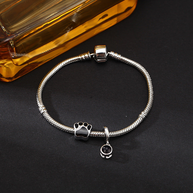Personalized Photo Projection Bracelet Dog Paw - P055