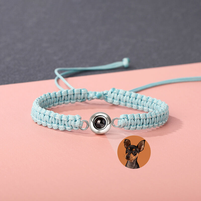 Personalized Photo Projection Bracelet Braided Rope Ideal Gift - P041