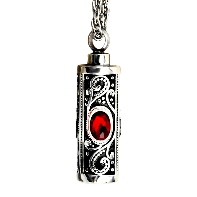 Collar de Urna de Cremación Colgante Siempre en Mi Corazón para Cenizas-A015