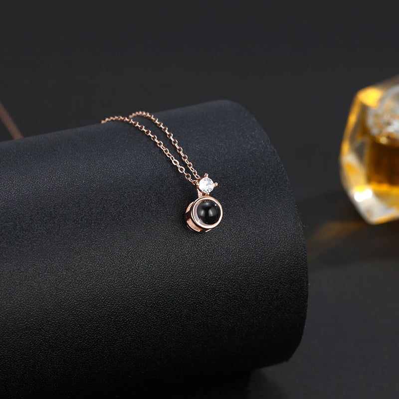 Personalized Photo Projection Necklace 925 Sterling Silver Fashion Style - P020