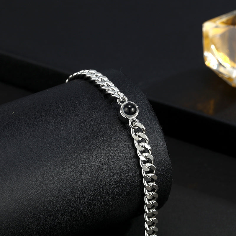 Personalized Photo Projection Bracelet for Men - P021