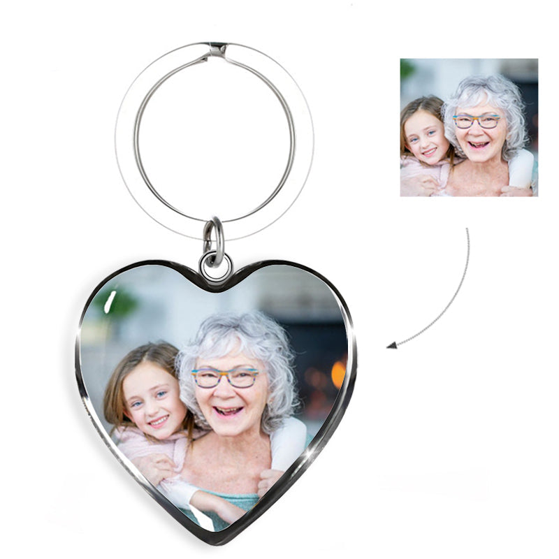 Heart-Shaped Pendant Personlized Keychain Mother's Day Gift-K009